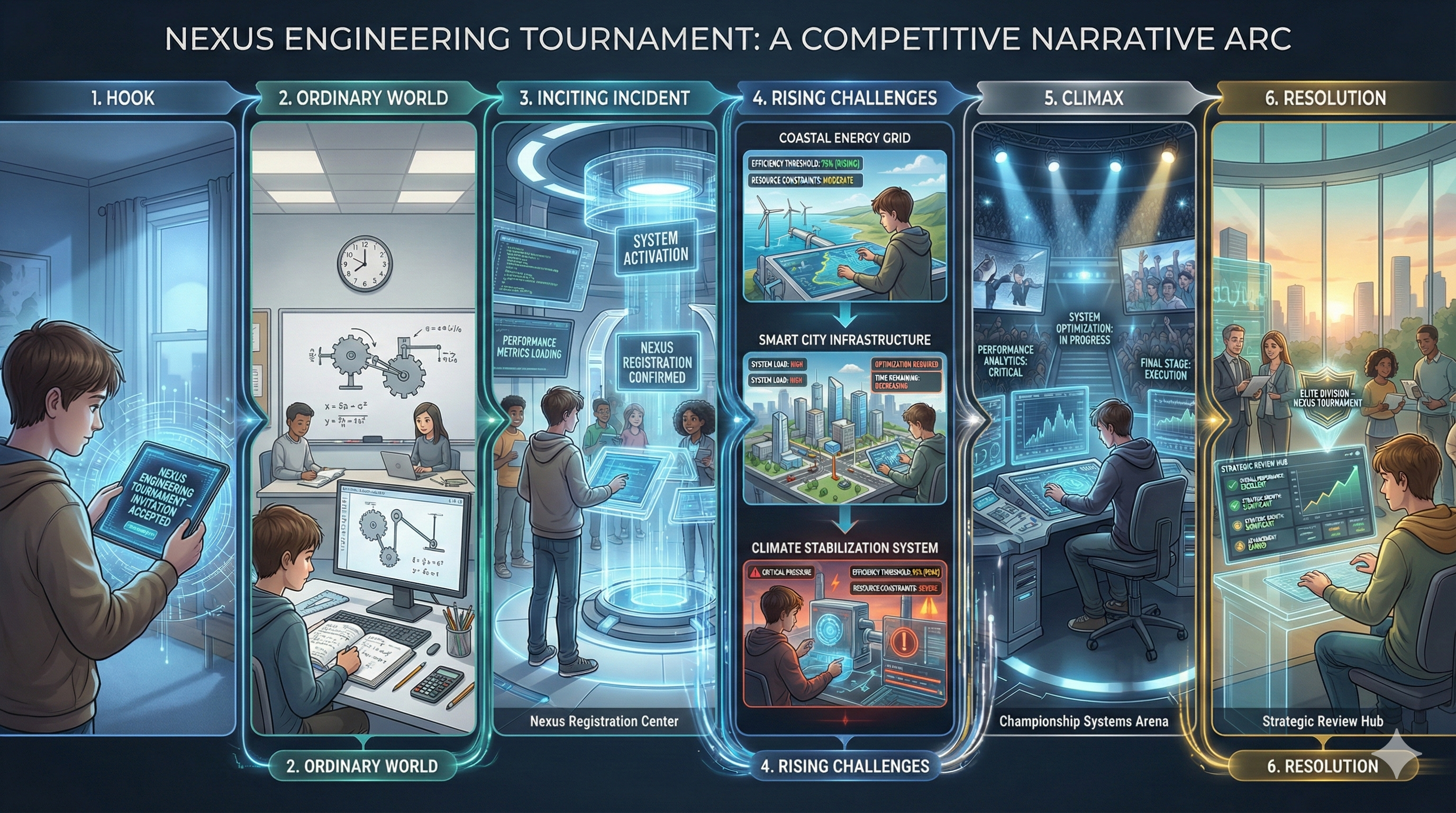 Strategix instructional game dashboard and system interface preview.